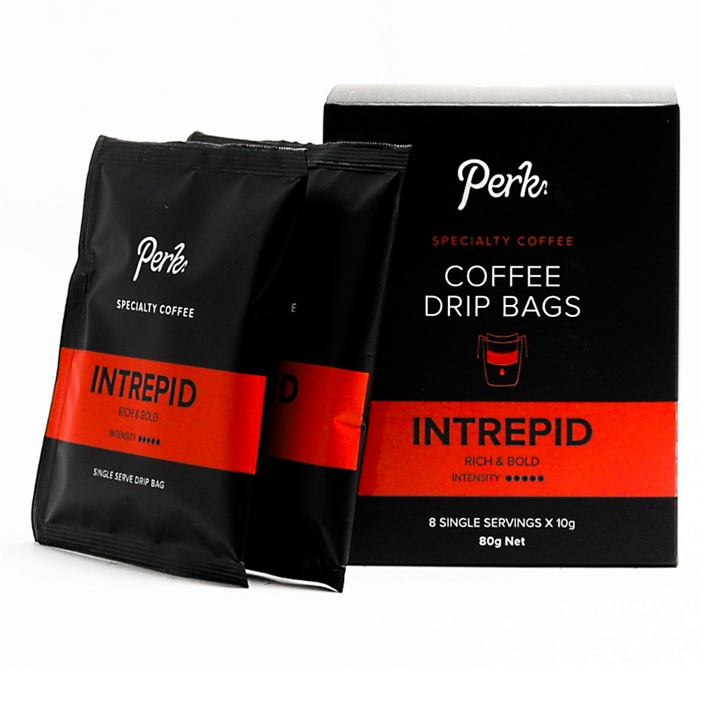 Perk Intrepid Coffee Drip Bags Dark Roast 80g MyGroser